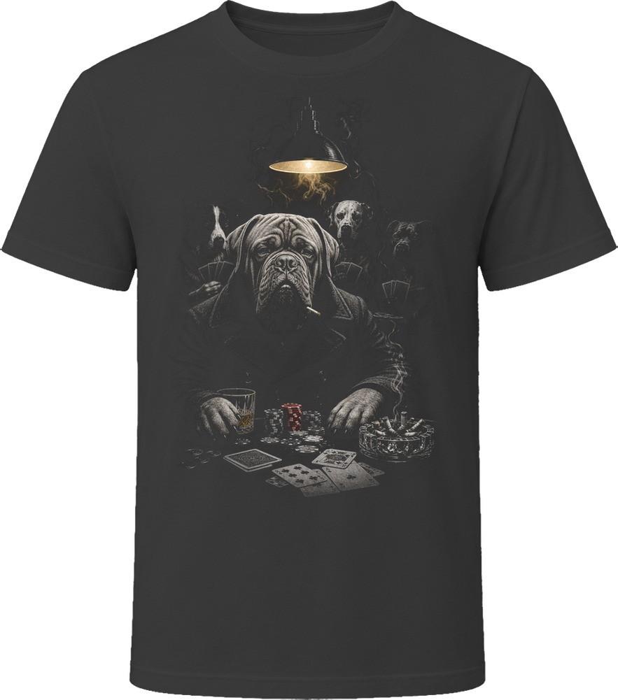 Dogue de Bordeaux Dog Playing Cards Midnight Poker Game T-Shirt