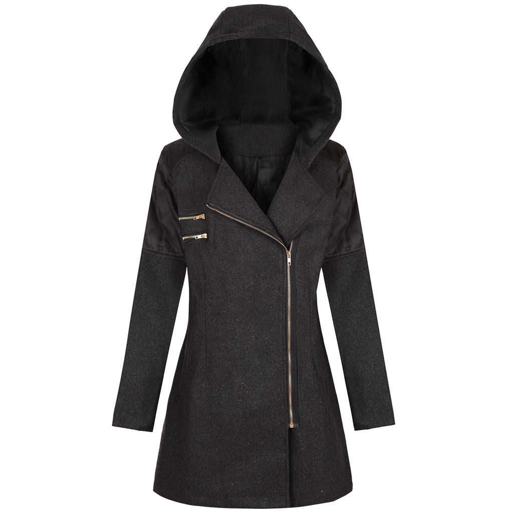  Womens Winter Warm Outwear Floral Print Hooded Pockets Vintage Oversize Coats