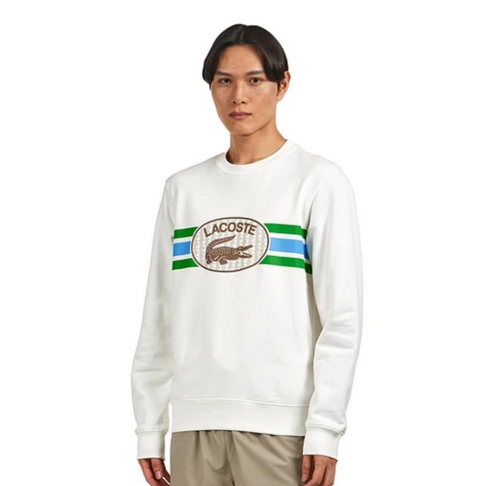 Lacoste Mens Graphic Print Fleece Sweatshirt