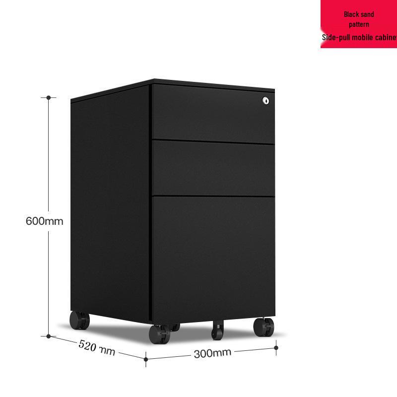 Autumn White Three-Drawer Mobile Steel Cabinet