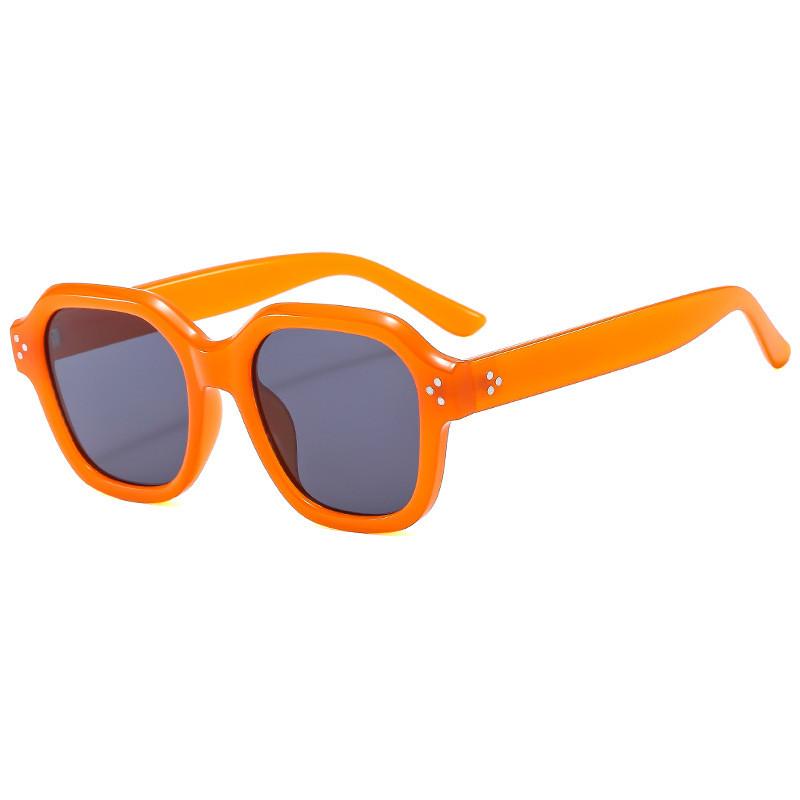 Hexagon Frame Fashion Sunglasses With Ac Lenses For Trendy Outdoor Events And Daily Use