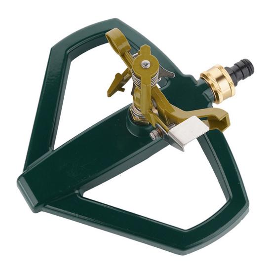 Садовый импульсный разбрызгиватель, мощный пульсирующий разбрызгиватель с металлическим основанием, вращающийся на 360 градусов, автоматический разбрызгиватель воды для полива газона большой площади