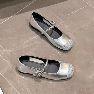 Корейская версия туфель Мэри Джейн, женские летние винтажные туфли, нишевый дизайн, боковая часть с пряжкой, неглубокий носок, одинарные туфли