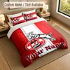 Bedding Set 1 Duvet Cover 2 Pillowcases FC Köln Print Soft Bed Linen Bedroom Decor