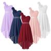 Girls' One Shoulder Dresses Formal Party Wedding Flower Girls Dress Ball Gown
