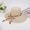 Sweet Summer Big Brim Sunscreen Sunshade Beach Hat Bow Streamer UV Protection Straw Sun Hat