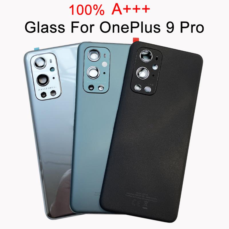 Glass A+++ For OnePlus 9 Pro Battery Cover Glass Panel Rear Door Housing Oneplus 9Pro Back Cover With Camera Lens With CE