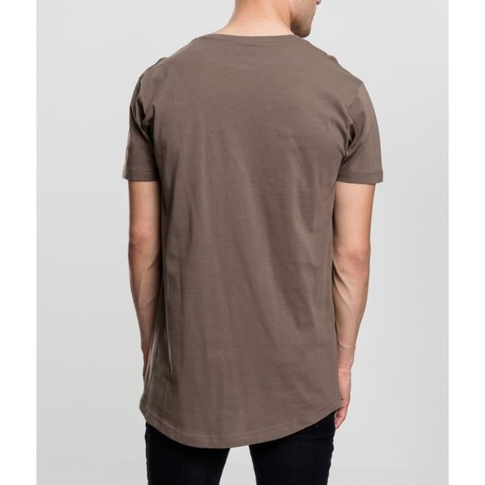 T-shirt long ajusté - Urban Classics - Vert - Manches longues - 100% coton - Pour homme