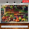 Двумерный фон «Старый город, продуктовый магазин», фон «Сцена свежего рынка» для мероприятий «От фермы к столу» и органических мероприятий