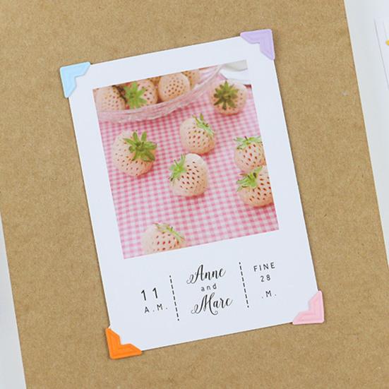 5 листов самоклеящихся уголков для фотографий, бескислотных, винтажных, самодельных альбомов для скрапбукинга