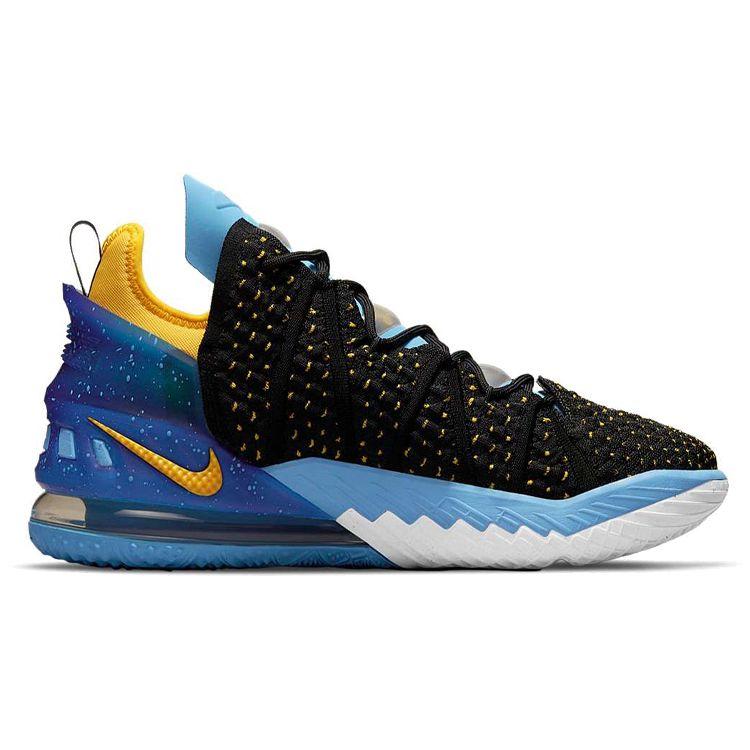 Nike Мужские кроссовки LeBron 18 Lakers Heritage черные Университет Голд-Коста CQ9283-006