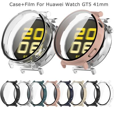 Защитный чехол+пленка для Huawei Watch GT5 41 мм, полноэкранный защитный бампер для Huawei GT 5, защитные аксессуары