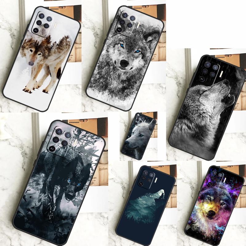 Искусство Воющий Волк Чехол для OPPO A57 A57S A77 A5 A9 A53 A52 A72 A96 A76 A16 A54 A74 A94 A38 A58 A78 A15 A17