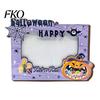 Halloween Souvenir Gifts Wooden Photo Frame, Double Layer Wood Tabletop Picture Holder, Home Mantle Ornaments Creative Display Stand for Holiday Party