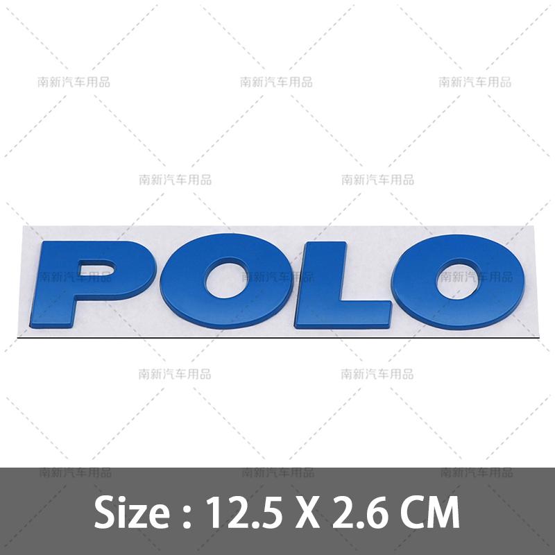 2026 Hot For VOLKSWAGEN VW 3D Metal Rear Trunk Sticker Car Styling Auto Body Side Fender Badge For Volkswagen VW Polo Letters Em