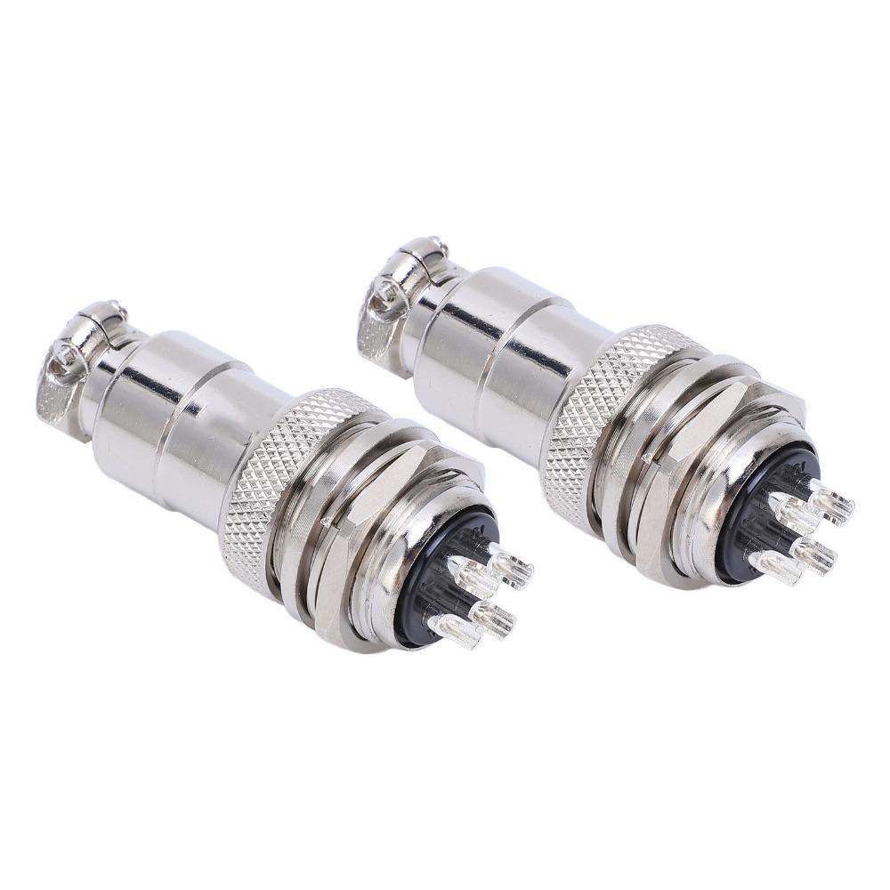 2 шт. 4-контактный авиационный разъем GX20, корпус из цинкового сплава, штекер, гнездо, круглый адаптер, аудио