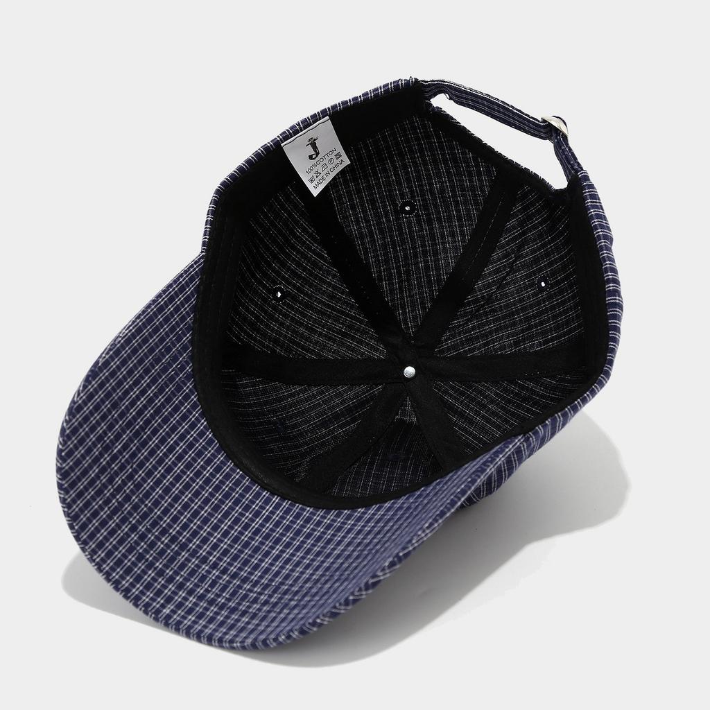 Fashionable Multi Color Plaid Embroidered Stylish Classic Customizable Daily Casual Streetwear Baseball Cap