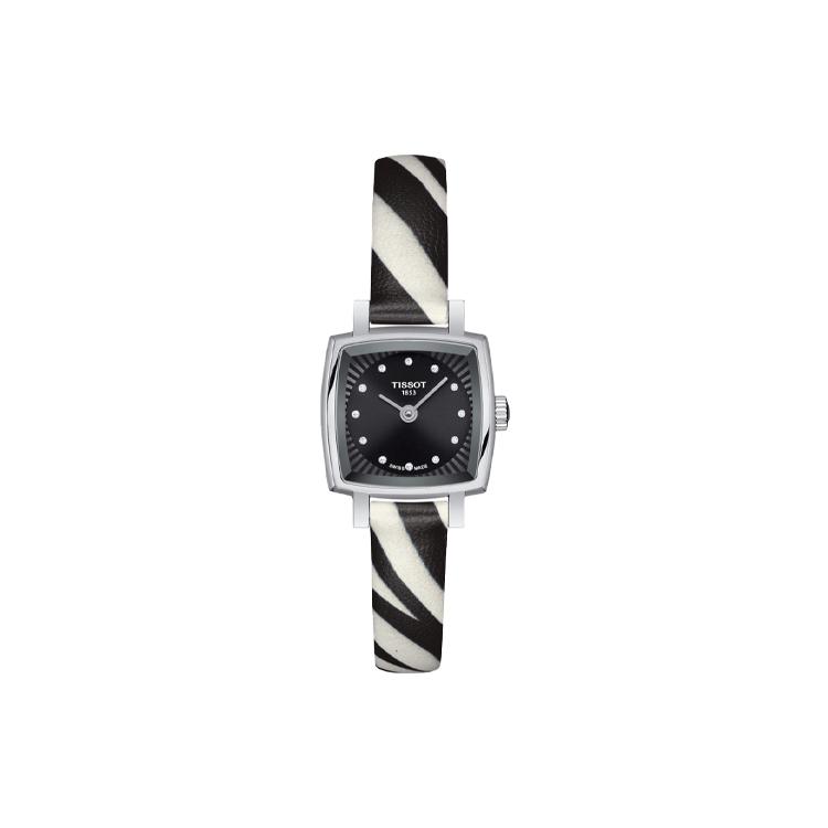Tissot Женские часы Le Ai Collection с кварцевым механизмом 20 мм, черный циферблат, корпус из нержавеющей стали T058.109.17.056.00