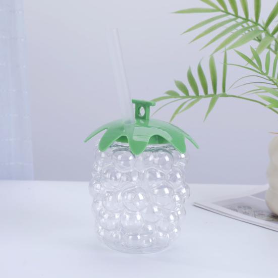 Пластиковый стакан с крышкой и трубочкой в виде ананаса 500 мл Клубничный Кофе со льдом Винная Кружка для чая Фруктовидный стакан-термос для вечеринки Свадьбы Дня рождения