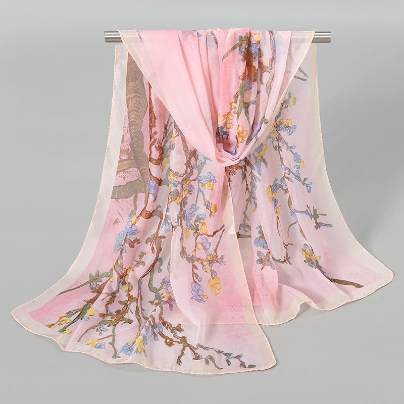 Китайский красный однотонный шифоновый маленький шелковый платок женский маленький подарок, тонкий большой красный подарок на День защиты детей