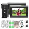 Wired WIFI Video Doorphone with 2pcs 7in Monitor APP Remote Control for TUYA