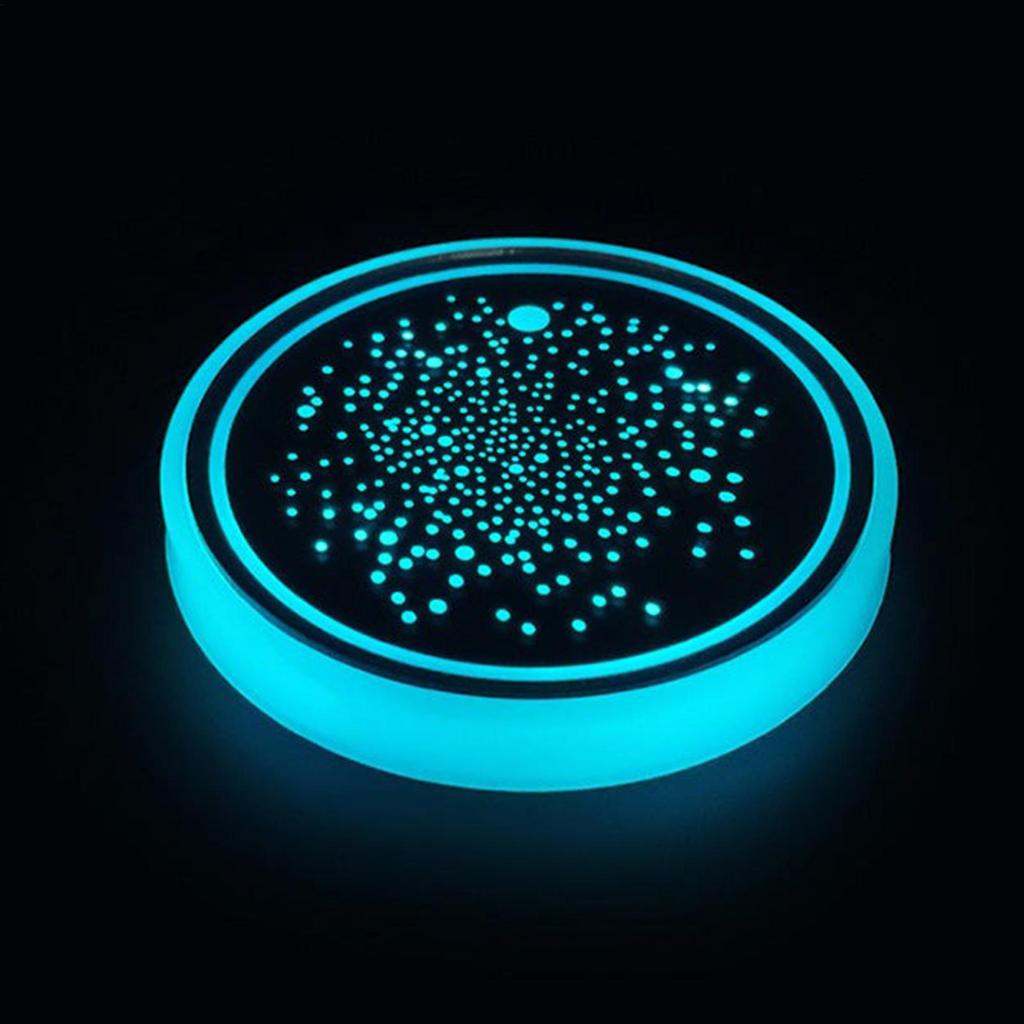 Перезаряжаемые подставки под стаканы с подсветкой 7 цветов, 3 режима светодиодной подсветки салона, вставка в подстаканник, водостойкие подставки под стаканы, декоративная подкладка под стакан