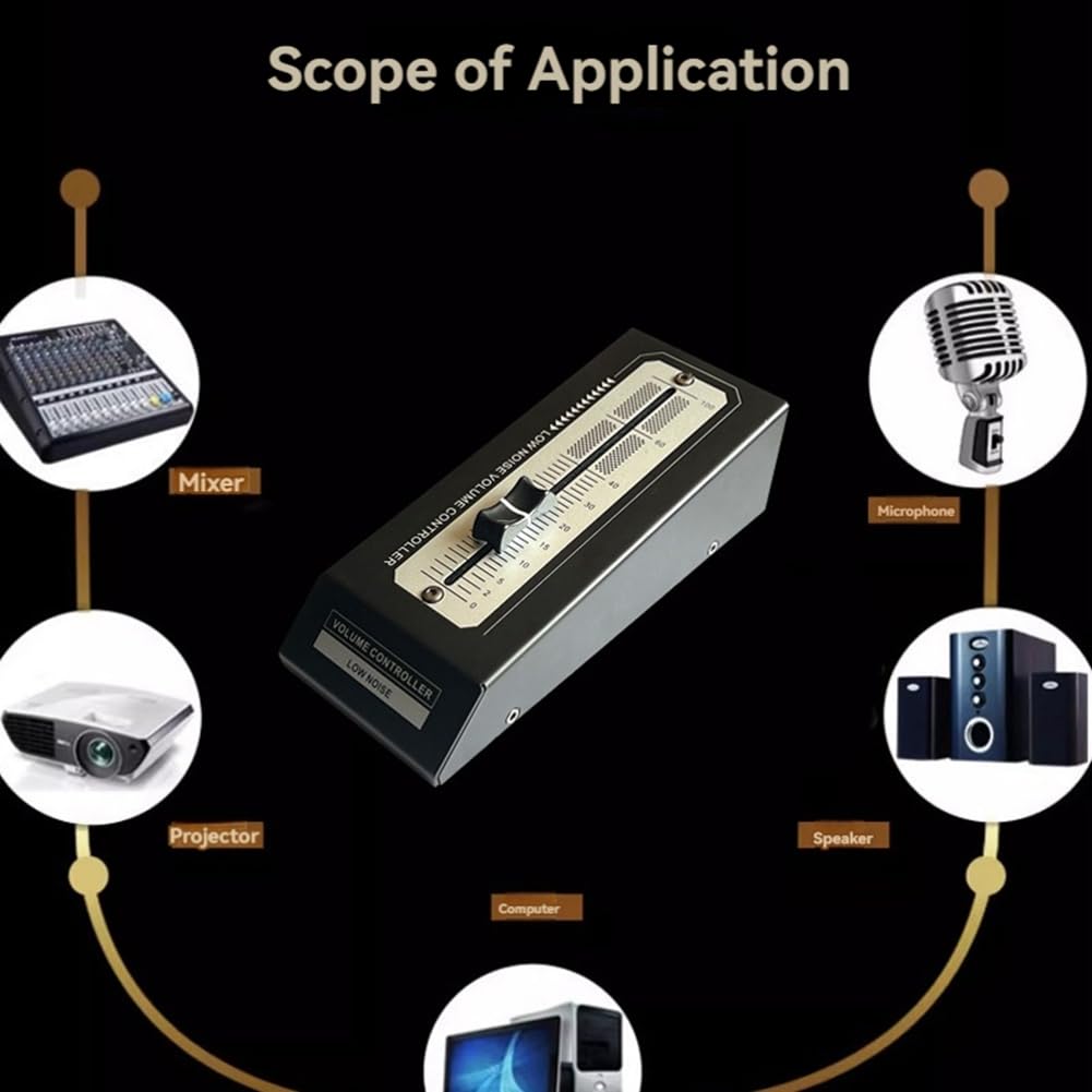 XSDJASD Fader Volume Adjustment Controller Desktop Volume Control Interface for Computer Speakers Amplifier 6.5mm