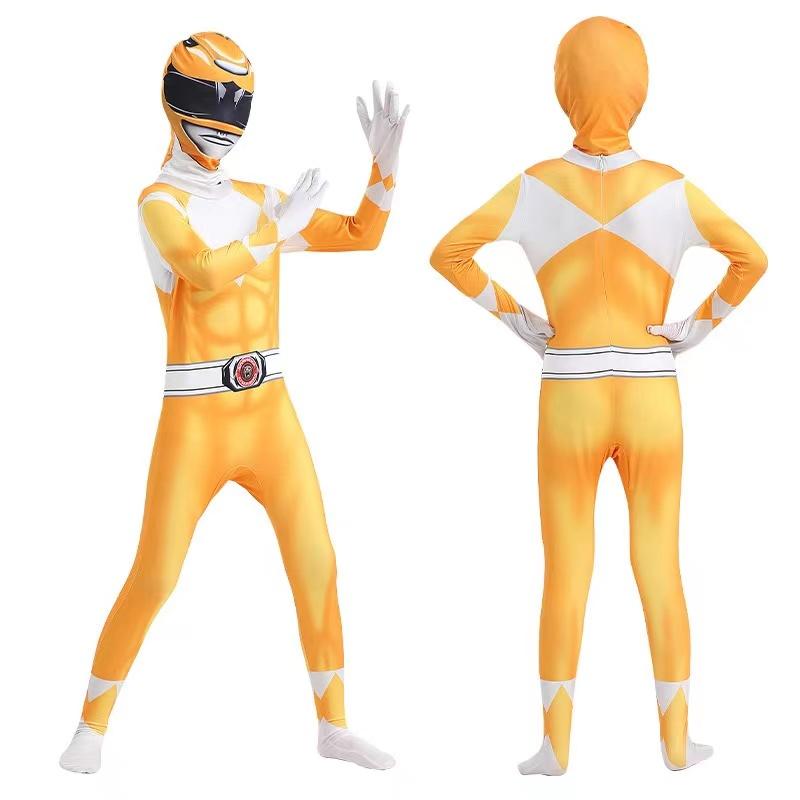 Fantasia Power Samurai Rangers Косплей Костюм Взрослый Morpher Mighty Morphin Супергерой Маска Комбинезон Зентаи Костюм Хэллоуин