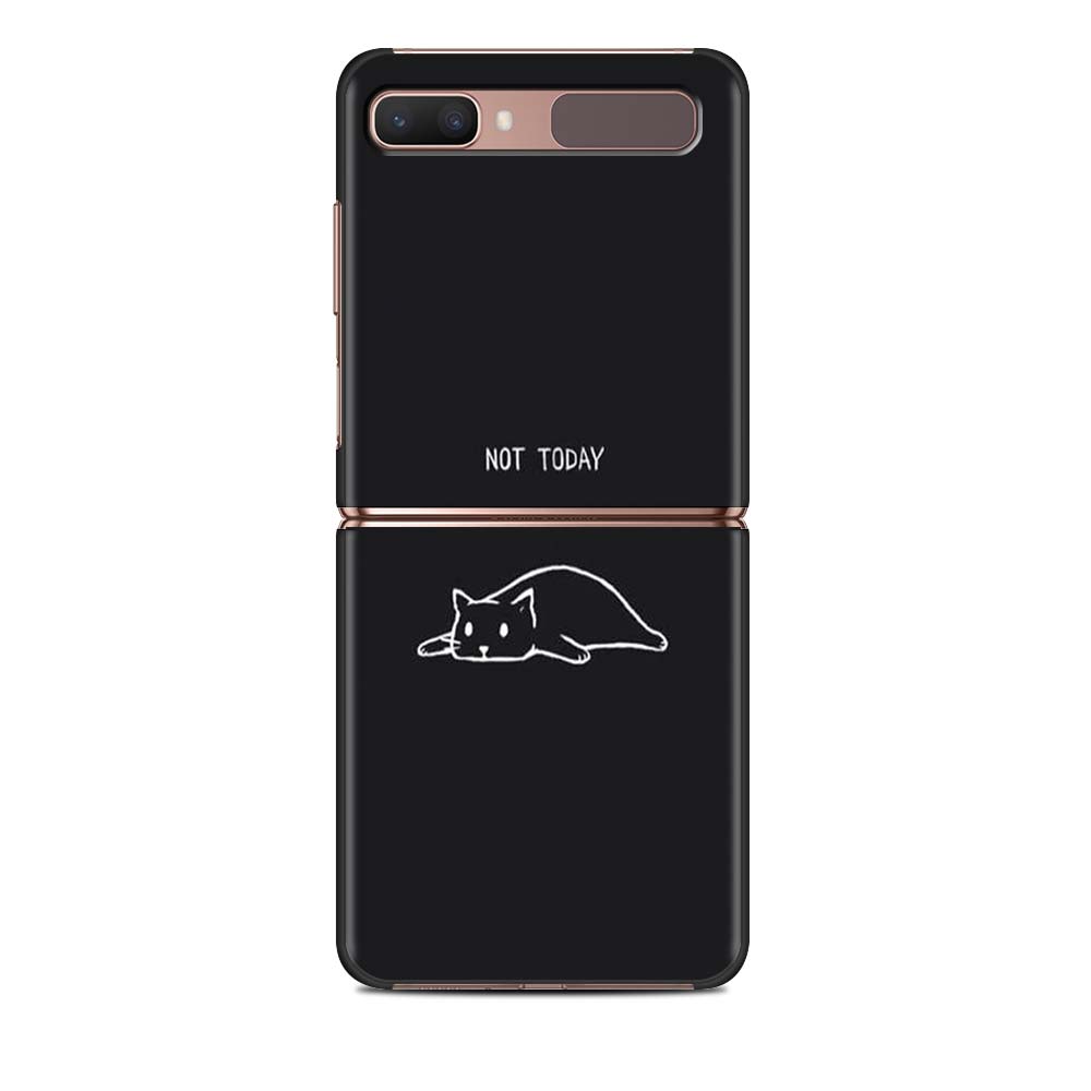 Забавный черный кот милый роскошный складной жесткий чехол для Samsung Z Flip Phone Case для Galaxy Z Flip Z Flip3 5G Back Cover Fundas
