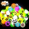 100Pcs Halloween Glow In The Dark Bouncing Balls Toy Kids Trick or Treat Gift Goodie Bag Filler Halloween Party Favors Supply