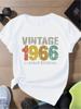 Vintage Limited Edition 1966 Women'S Short-Sleeve T-Shirt, Loose Fit. Please Refer to The Size Chart