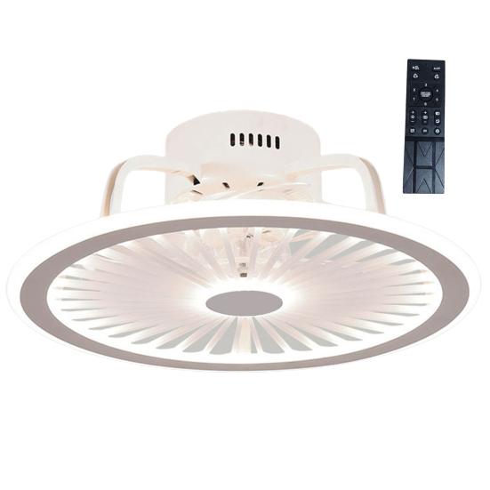 Ceiling Fan Lamp Light Multifunctional Three Warm White Colors Adjustable Modern Minimalist Remote
