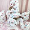 32inch Standing Number Balloons 0-9 White Crown Birthday "Happy Birthday" Balloons Birthday Party Celebration Decoration