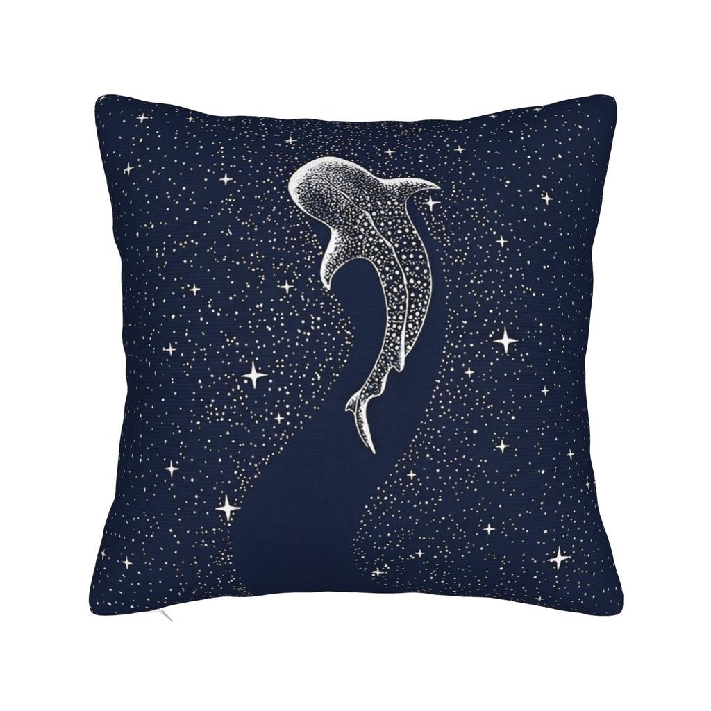 Голова молотка   Чехол для декоративной подушки Полиэстер Подушки для дивана Звездные китовые акулы Винтажный наволочка