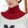 Solid Color Wraps Knitted Bib Warm Scarf Wool Scarf Simple Turtleneck Fake Collar  Autumn Winter