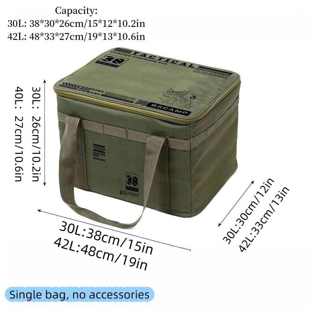 30/42L Picnic Storage Bag Foldable Storage Boxes Thickened Camping Storage Bag Outdoor