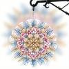 Metal Wind Chime Outdoor Garden Decor with Floral Mandala Design Rotating 360 Degrees Soothing Sound for Patio Balcony Lawn All Season Holiday
