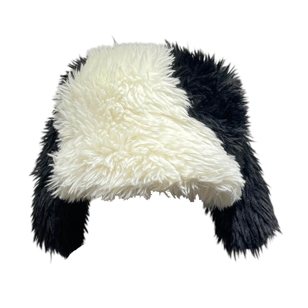 Cute Woollike Plush Long Ears Beanie Womens Lady Girl Headgear Caps Christmas Hats Faux Furs Beanie Hat Pullover Cap