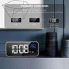 HOMVILLA Digital Alarm Clock with Large LED Temperature Display, Portable Mirror Alarm with Dual Sleep Time Alarm 4-Level Adjustable Brightness Dimmer