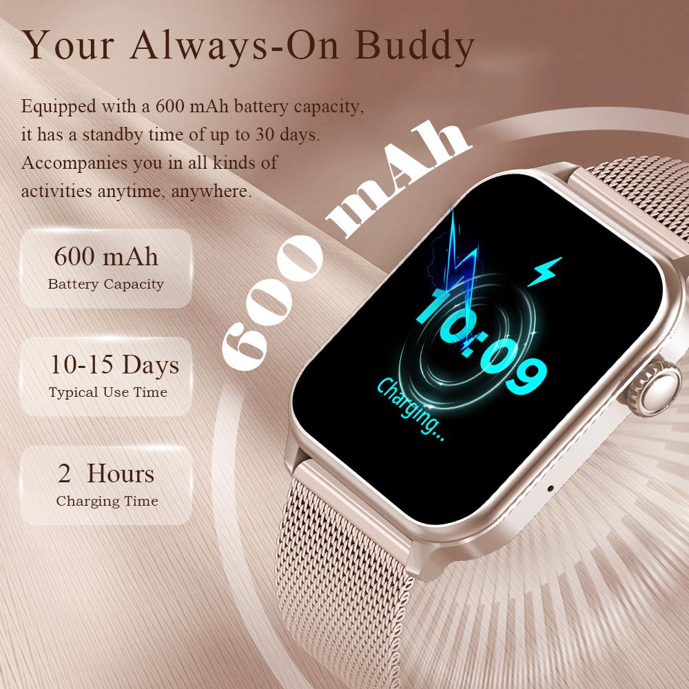 LIGE 2025 Смарт-часы IPS HD экран 600 мАч большая батарея Смарт-часы Bluetooth вызов IP68 водонепроницаемый монитор сердечного ритма спортивный фитнес-трекер