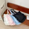 French Style Ruffles Pleated Bag Solid Color Women's Handbag Ins Ruffles Shoulder Bag  Girls