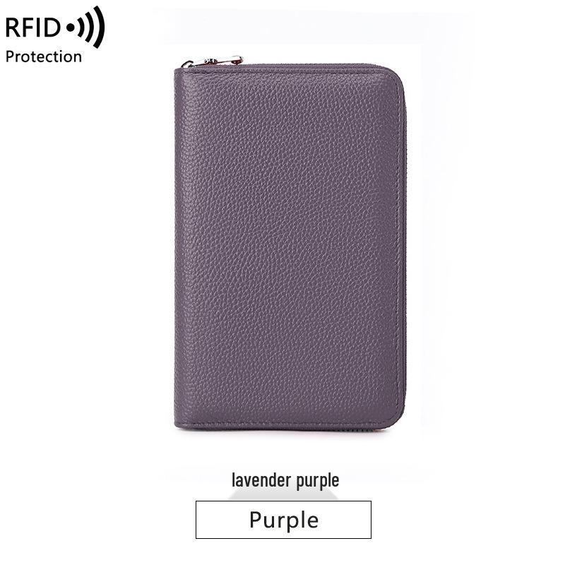 Японский многофункциональный держатель для паспорта и сберкнижки из натуральной кожи с молнией