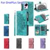 For OnePlus 6,7,8,9,10,OnePlus Nord,OnePlus 8T,OnePlus 9R,OnePlus 10R...Embossed Design Flip Leather Zipper Wallet Handbag Case Cover