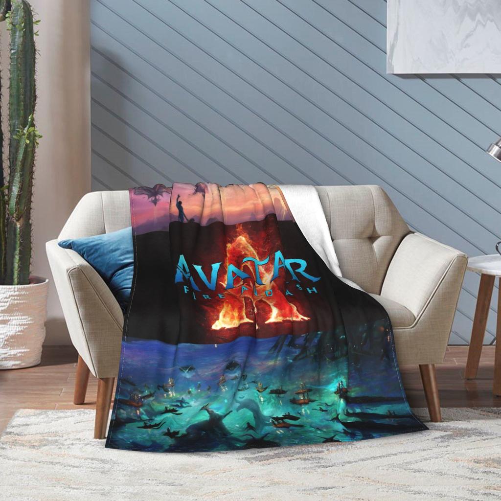 Sci-Fi Movie Avatar Fire and Ash Blanket Coral Fleece Plush Multifunction Super Warm Throw Blanket for Bed Travel Bedspreads