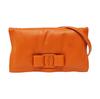 [Pre-Owned] Viva Bow Solid Color Minimalist Calfskin Pillow Bag Shoulder Crossbody Mini - Very Good #18CBE3G