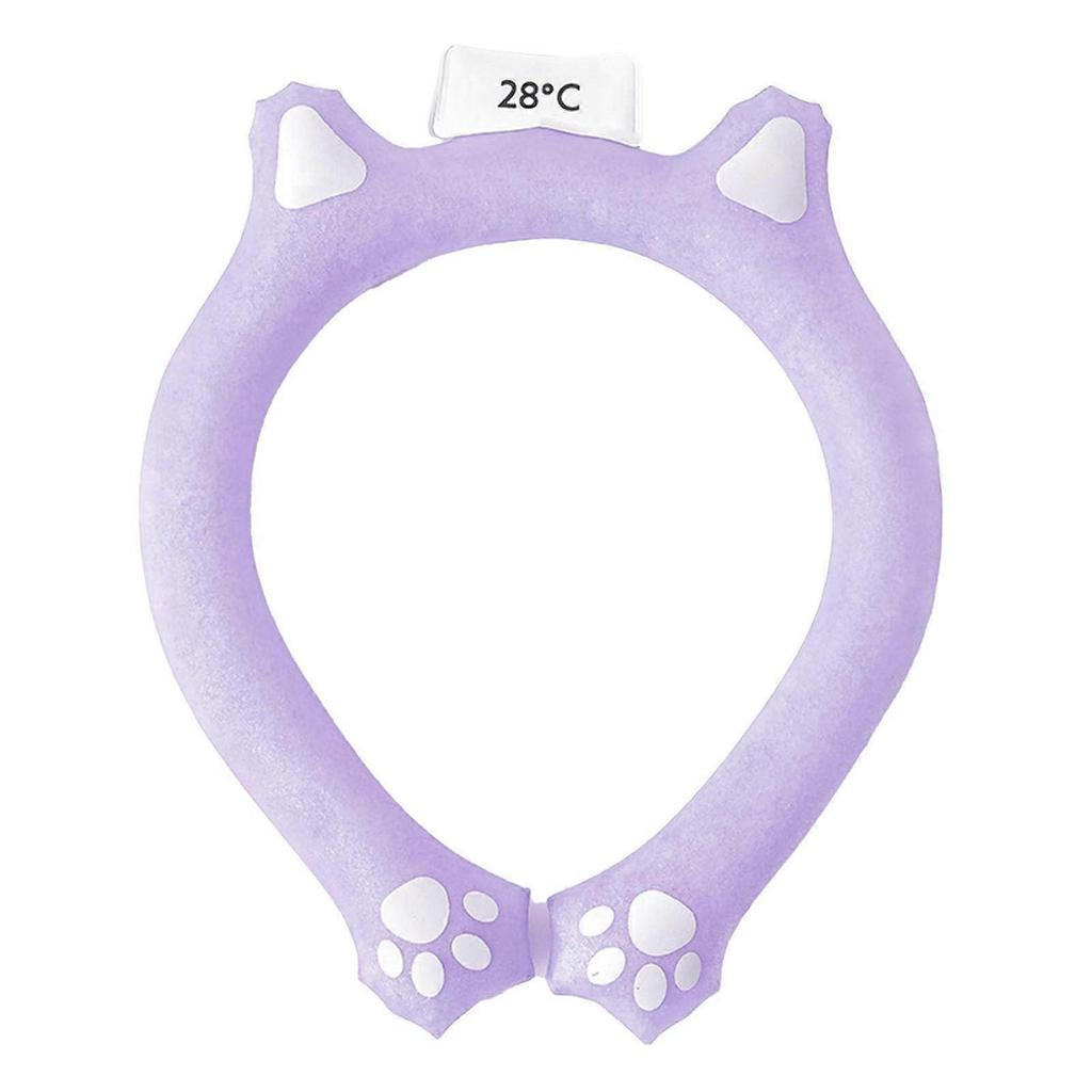 ZENGO Neck Cooling Ring, Foldable Wearable Cooling Gel Neck Ring for Indoor (Purple)