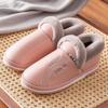 Waterproof Leather-Cotton Slippers, Non-Slip Closed Heel for Indoors