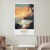 LNUYITR Hawaii Maui Vintage Travel Posters 08x12inch(20x30cm) Canvas Art Posters And Wall Art Picture Prints Modern Home Bedroom Decor Posters