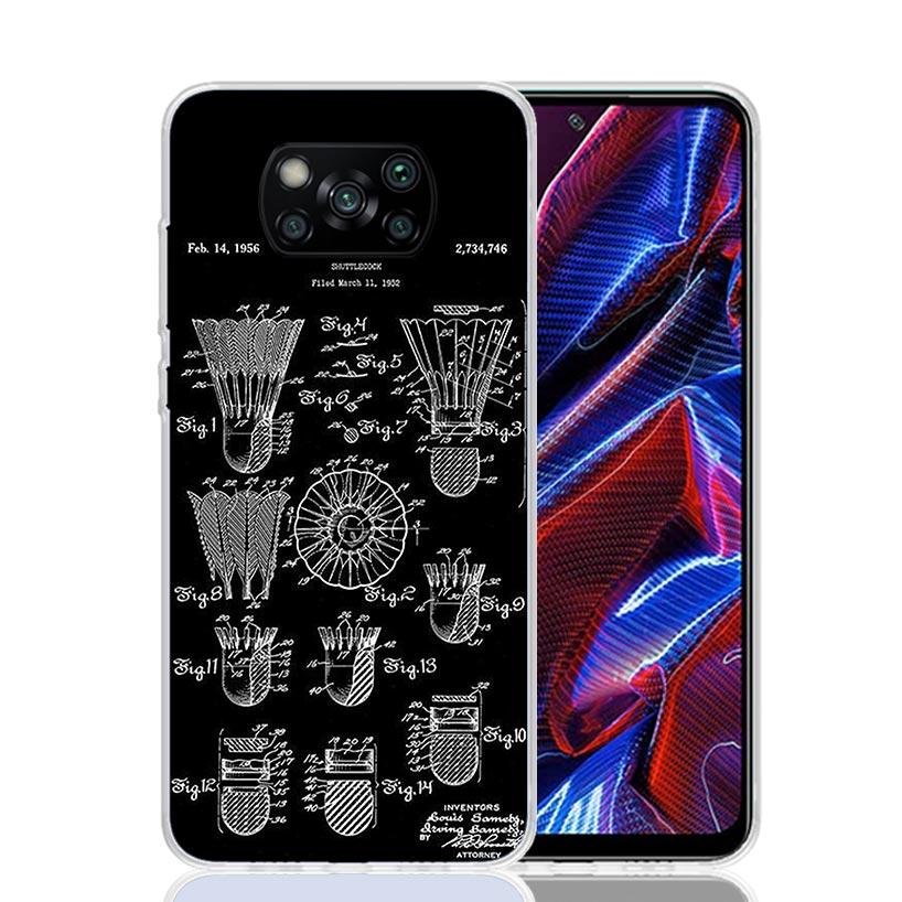 Спортивный чехол для телефона с бадминтоном для Xiaomi Poco X7 X6 X5 Pro F7 Ultra Redmi 15C 15 13 13C 12 12C 10 10A 10C 9 9A 9C 9T Чехол Poco X7