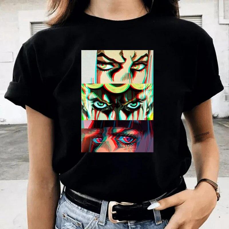 Новинка 2021 года, женская футболка Jojo Bizarre Adventure, летняя футболка с японским аниме, футболка Golden Experience, футболка с божьей коровкой, повседневная футболка в стиле хип-хоп, унисекс